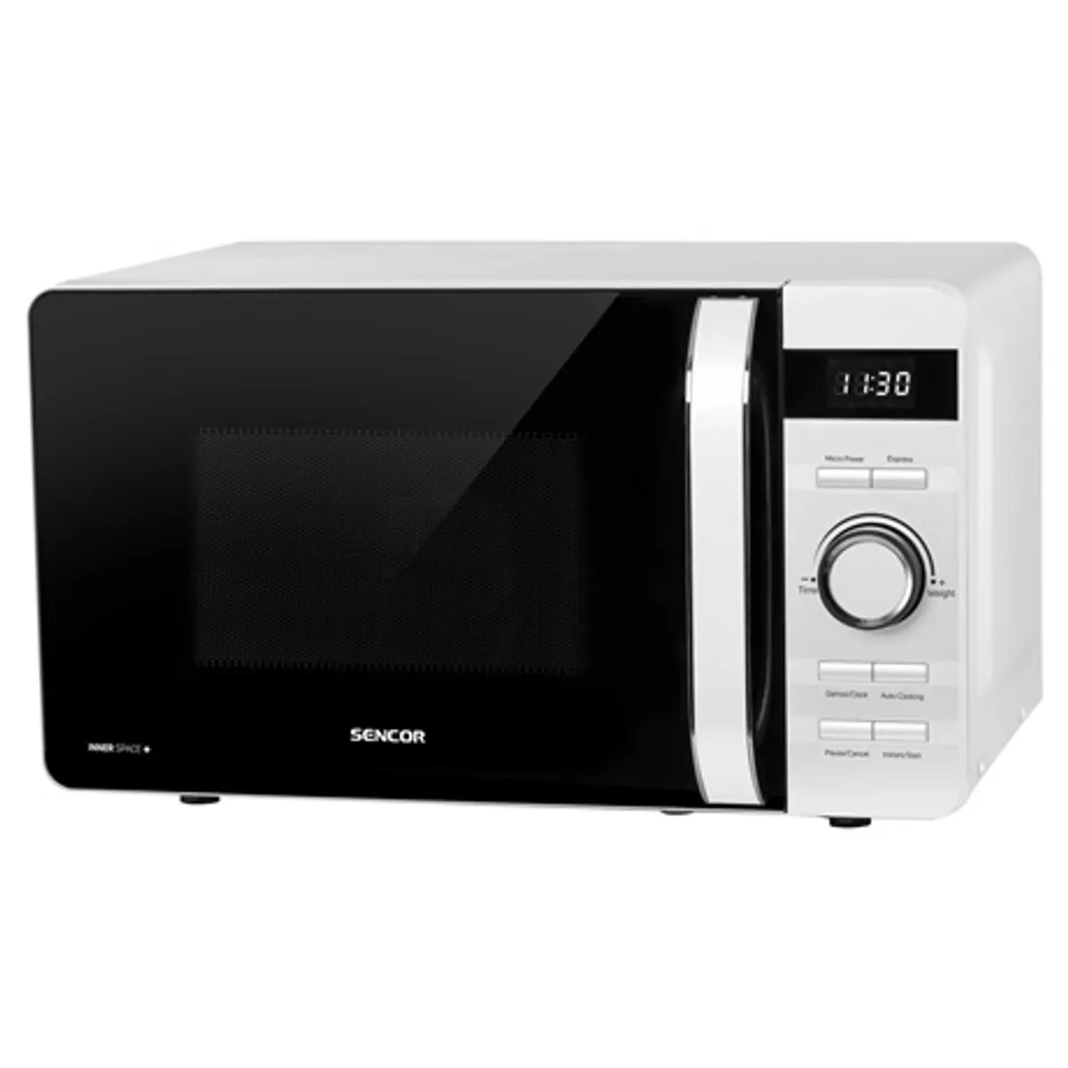 Sencor SMW5017WH mikrohullámú sütő 17 l, 800 W, 270 mm forgótányér, 60 perc időzítő, 5 fokozat, fehér #1