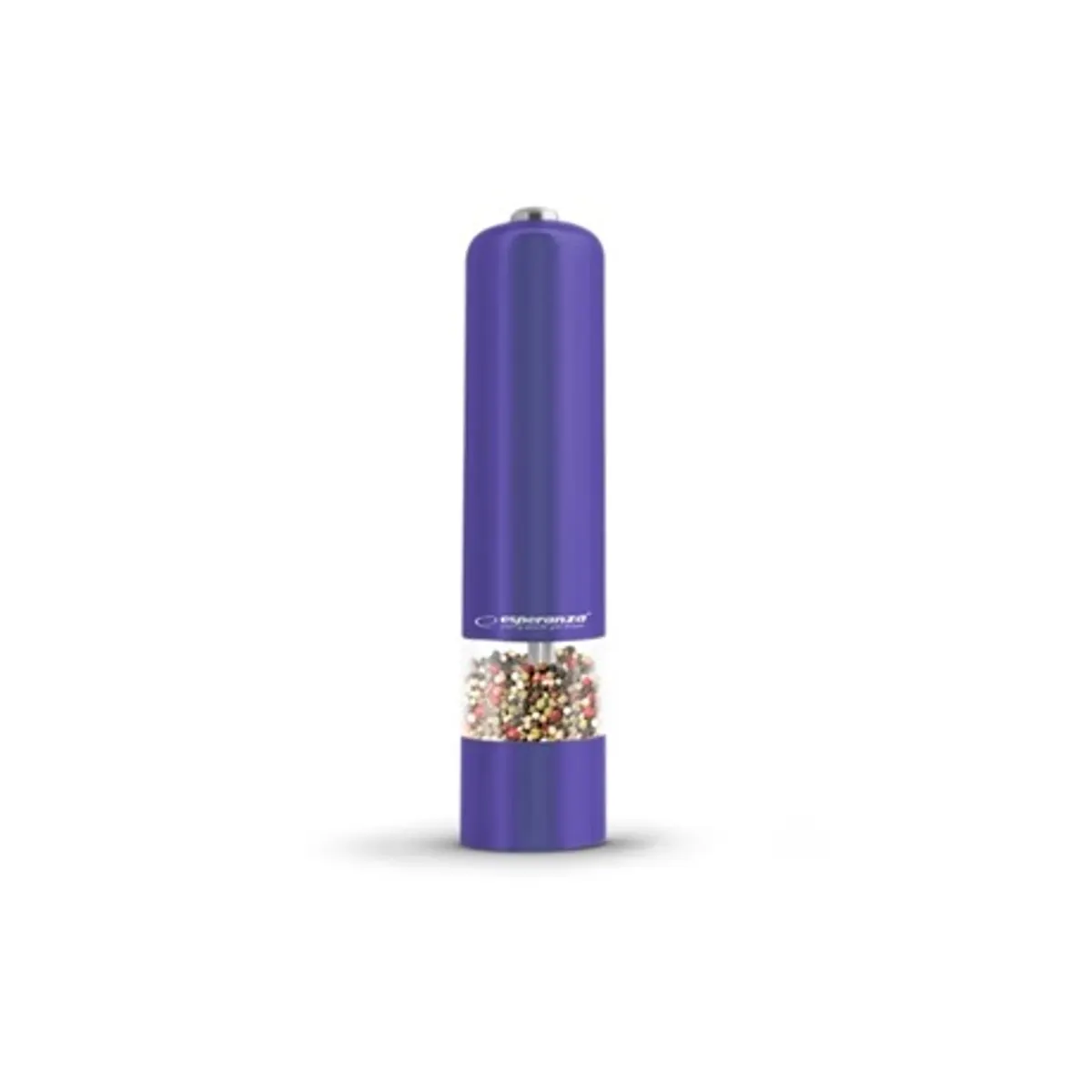 Esperanza EKP001V Malabar borsdaráló lila, állítható őrlési finomság, LED megvilágítás, 23 cm hosszú, 5 cm átmérő, 4xAA elem nem tartozék #1