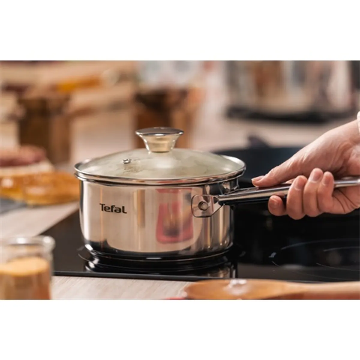 Tefal B9212274 Cook Eat nyeles lábas 16 cm rozsdamentes acél fedővel #3