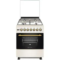 Novacook F6B40EF RETRO Tűzhely Kombinált 4 égő gáz és elektromos sütő krém #1