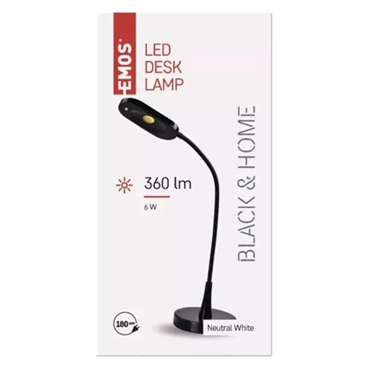 Emos Z7523B LED asztali lámpa fekete 360 lm hideg fehér rugalmas kar #9