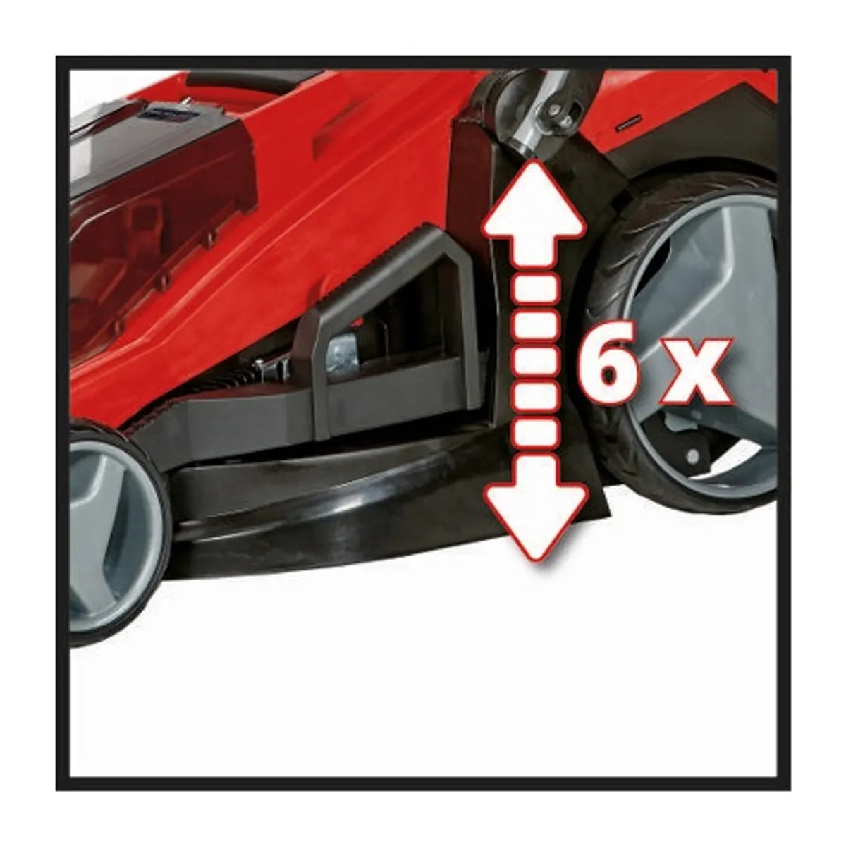 Einhell GE-CM 36-43 LI SOLO akkus fűnyíró 43 cm vágás 6 fokozatú magasságállítás szénkefe nélküli motor mulcsozó adapter 63 L fűgyűjtő Power X-Change #2