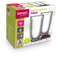 Lamart LT9011 Latte pohárkészlet 0,38 l borszilikát üveg dupla thermo 2 db pohár mikrohullámú sütőben használható #3