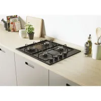 Candy CHW6LBB beépíthető gáz főzőlap 4 zóna fekete 60 cm gyújtás #4