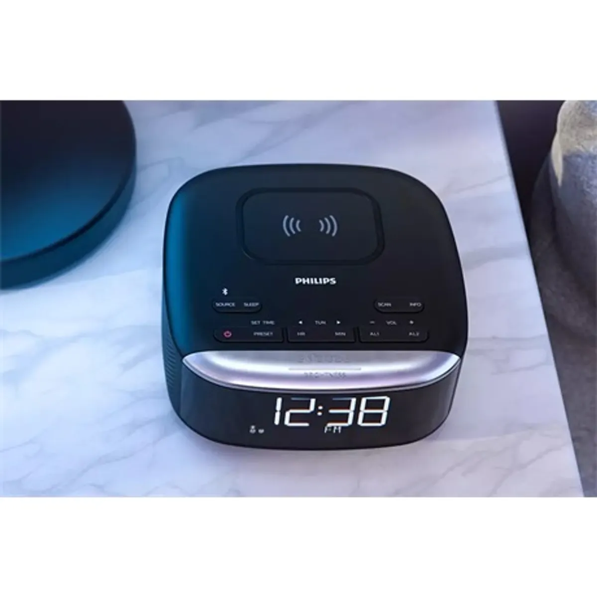 Philips TAR7606/10 Tar7606/10 Qi töltő, Bluetooth streaming, FM rádió, 20 állomás, kettős ébresztés, elalváskapcsoló, időszinkron #8