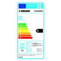 Orion FGO400W Tűzhely gáz 4 égő gázsütő fehér 850x500x600 mm #2