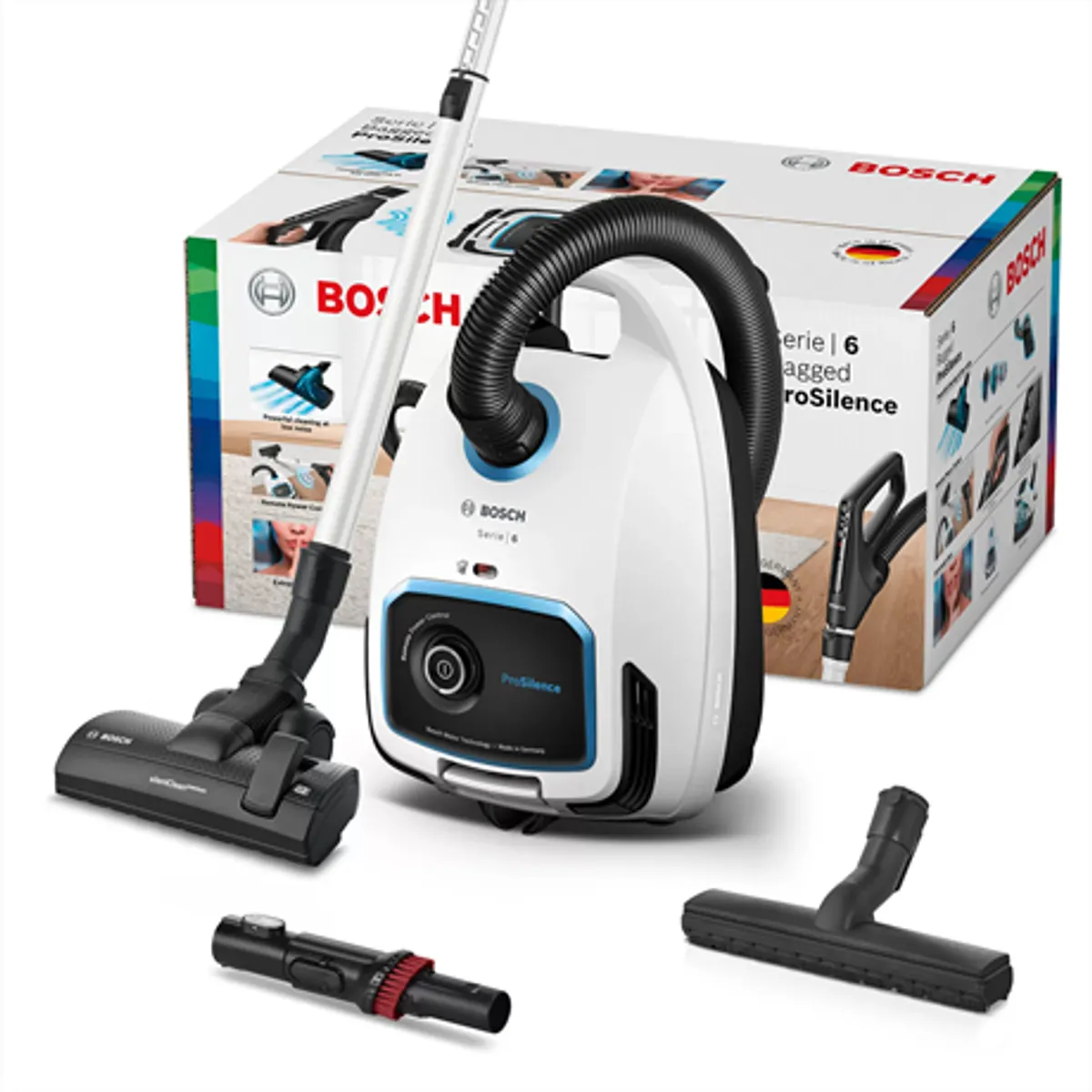 Bosch BGB6SIL1 ProSilence Serie6 porzsákos HEPA H13 távvezérlés 12 m hatótáv automatikus kábelfeltekerés #7