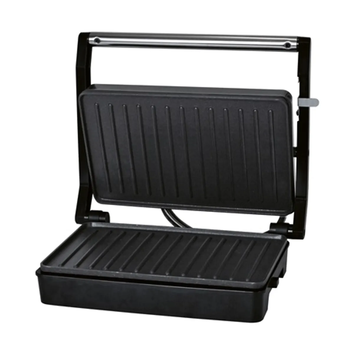 Home by Somogyi HG KG 01 Mini kontakt grill 1000 W 23 x 14,5 cm bordázott sütési felület alumínium bevonatú tapadásmentes védelem 230 V 50 Hz #1