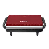 Beper P101TOS002 panini sütő piros 850 W grilllapok tapadásmentes bevonattal működési lámpával csúszásmentes lábak méretei 29,4x10,40x25 cm #1