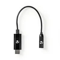 Nedis CCBW65950BK015 USB-C apa - 3,5 mm sztereó anya adapter 15 cm fekete #1