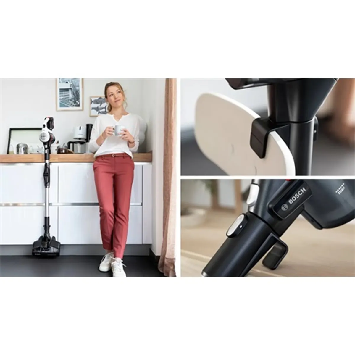 Bosch BBS711W Unlimited 7 akkumulátoros porszívó 18 V Li-Ion 3 Ah, 40 perc, AllFloor DynamicPower Brush LED, 2in1 kárpitszívó és bútorkefe #9