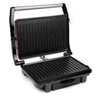 Alpina 25277 kontakt grill vörös 1000W beépített zsírfogó tálca tapadásmentes sütőfelület indikátor fény csúszásmentes talpak #5