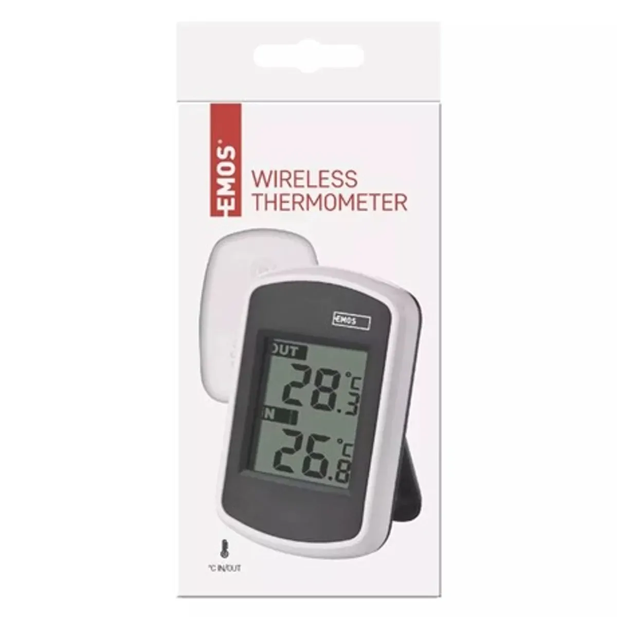 Emos E0042 vezeték nélküli digitális hőmérő külső -40 °C és +60 °C, belső 0 °C és +60 °C, felbontás 0,1 °C, hatótávolság 100 m, frekvencia 433 MHz #3