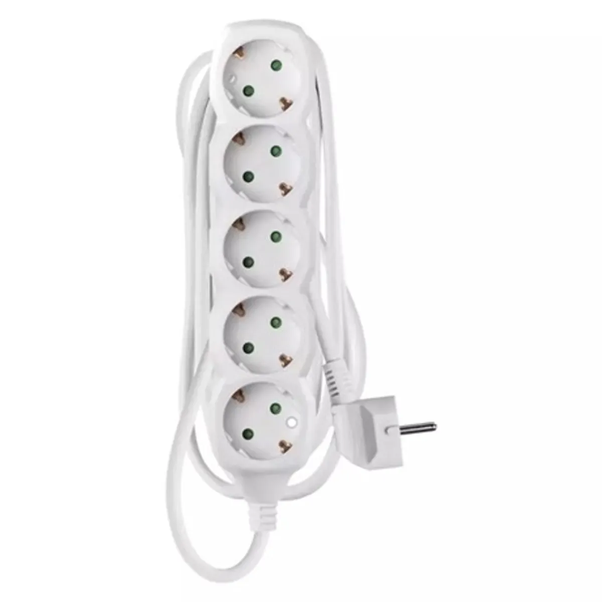 Emos P0523R Hosszabbító 3 m fehér 5 aljzatok Schuko 1,5 mm2 PVC gyerekzár #1