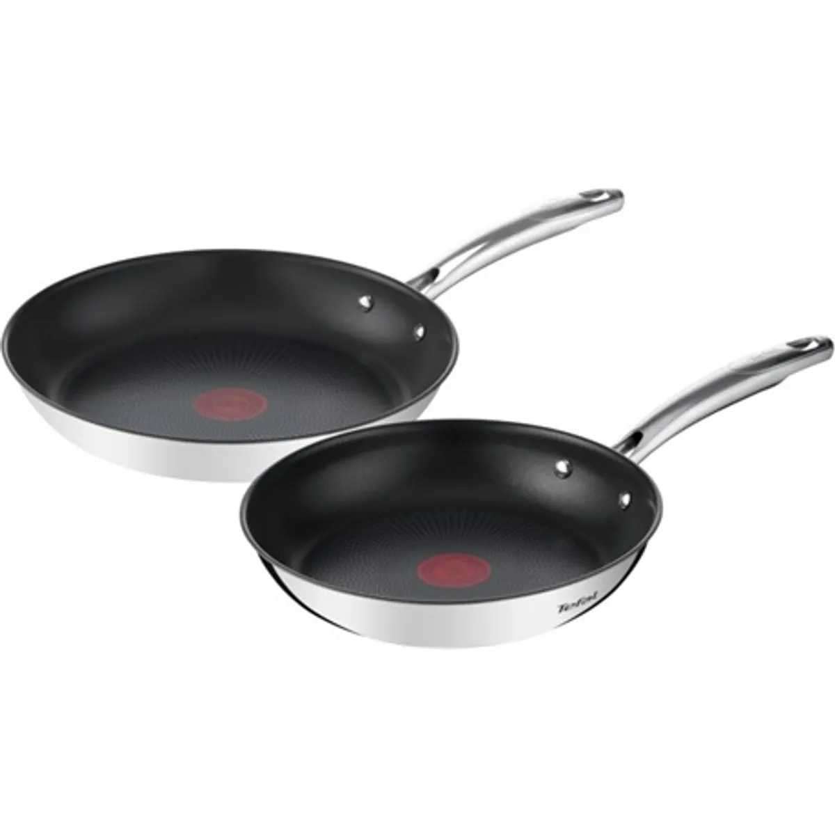 Tefal G732S255 Duetto 2 részes serpenyő szett 24-28 cm titánium 2x bevonat indukciós gáz elektromos kerámia halogén sütőben 250C #1