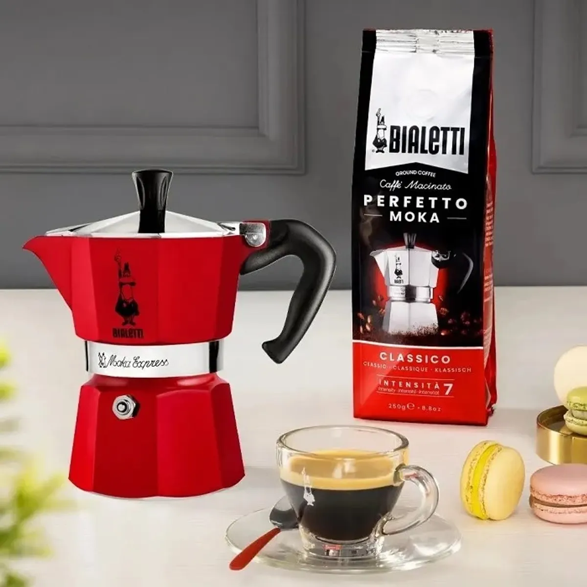 Bialetti 4943 MOKA EXPRESS Moka Express kotyogós kávéfőző 6 adag piros alumínium #5