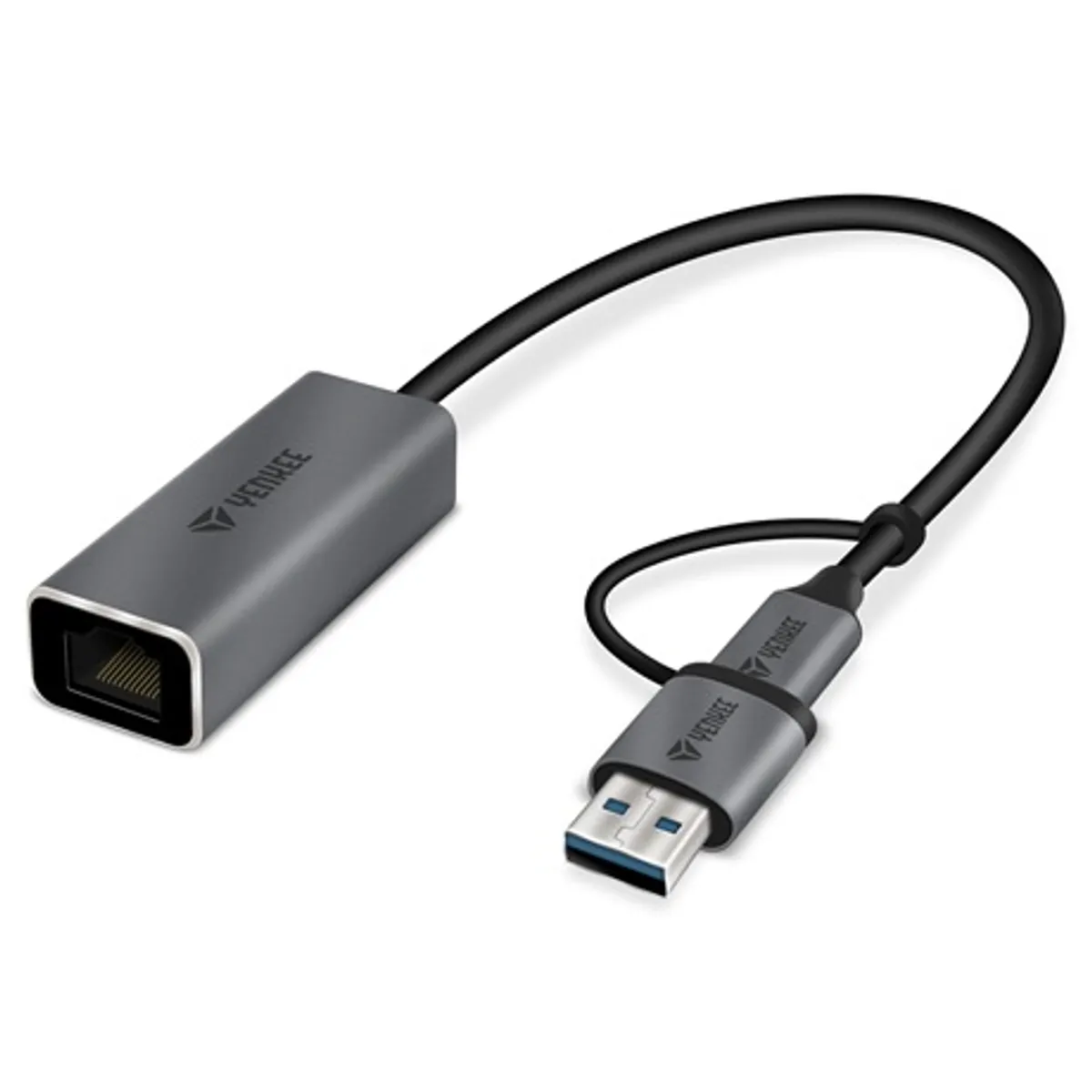 Yenkee YTC 013 hálózati adapter USB-C USB-A 1 Gbps RJ-45 alumínium plug and play RTL8153 #4