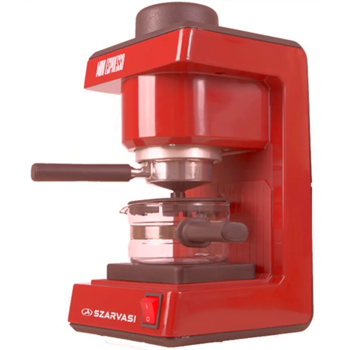Szarvasi SZV612 PIROS mini espresso 800W 6 adag dupla 2-6 személyes skálázott üveg kiöntővel 3,04 bar #1