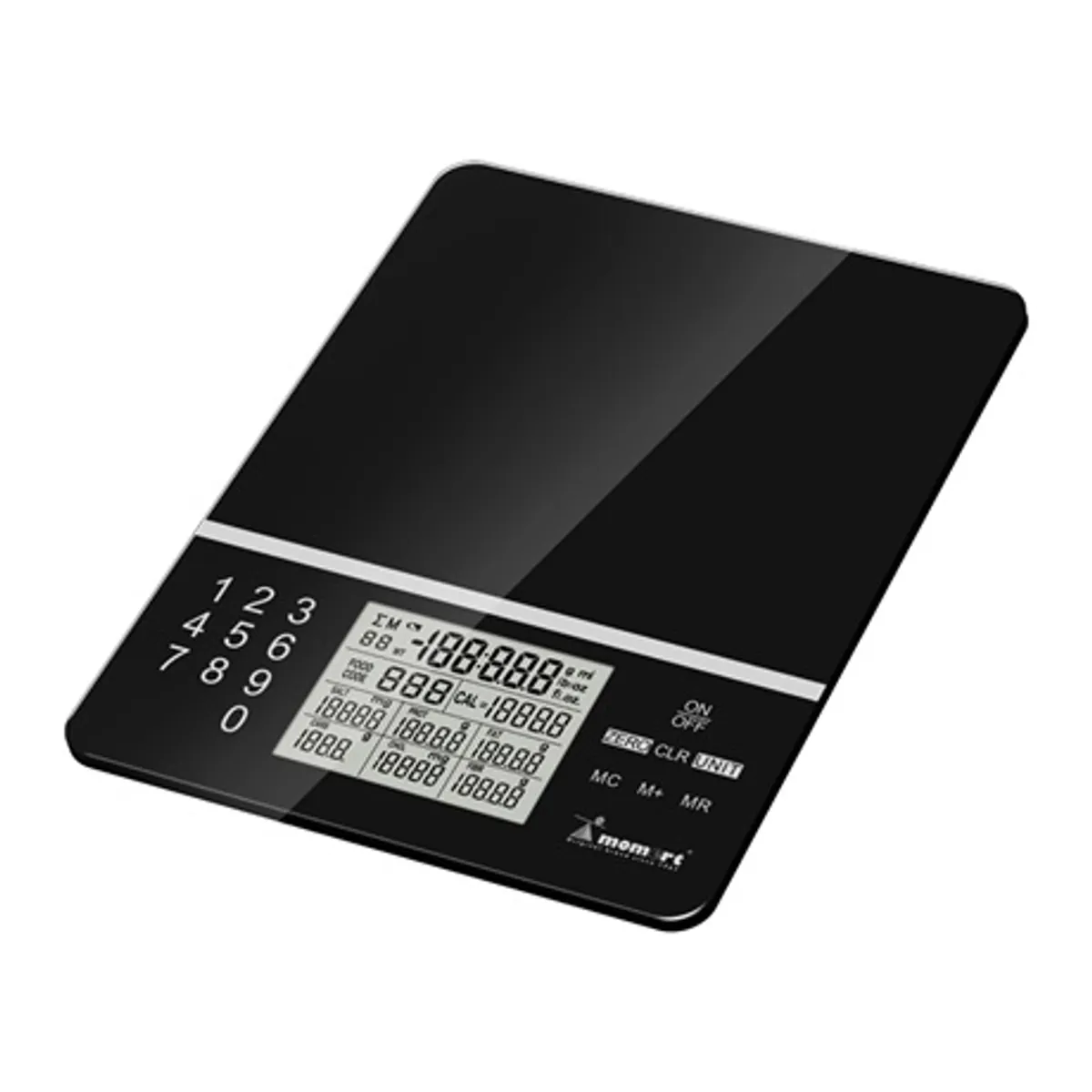 Momert 6846 konyhamérleg kalóriaszámító 5 kg 1 g 99 memóriahely 7 táplálkozási összetevő #1