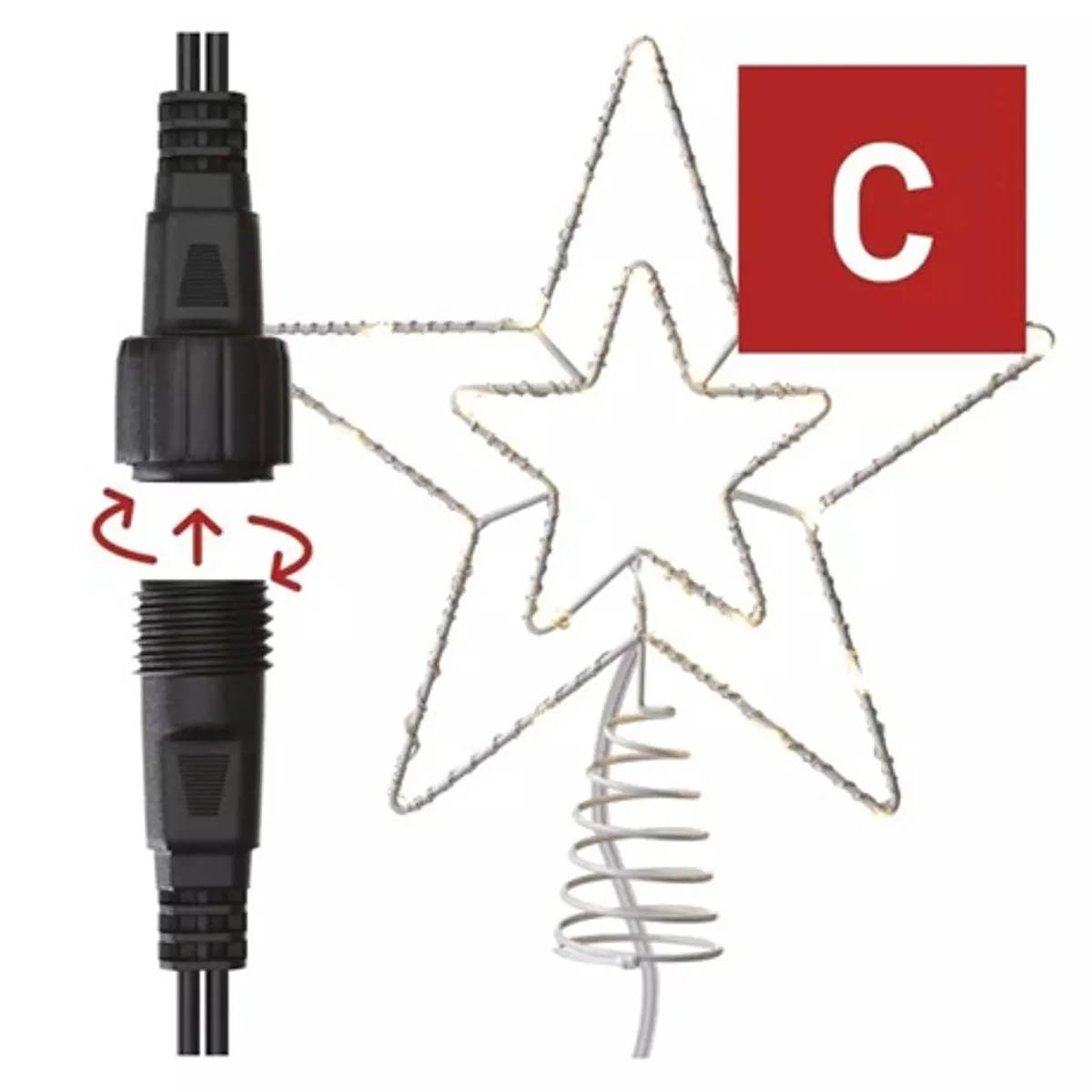 Emos D1ZW01 connect csillag 30 LED meleg fehér 28,5 x 25,5 cm kültéri és beltéri IP44 30 V DC max 4 W fém 2 év #2