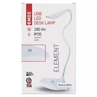 Emos Z7592W led usb asztali lámpa dimm. 180 lm 14 led beépített tölthető elem 5 v usb kábel 1,2 m #6