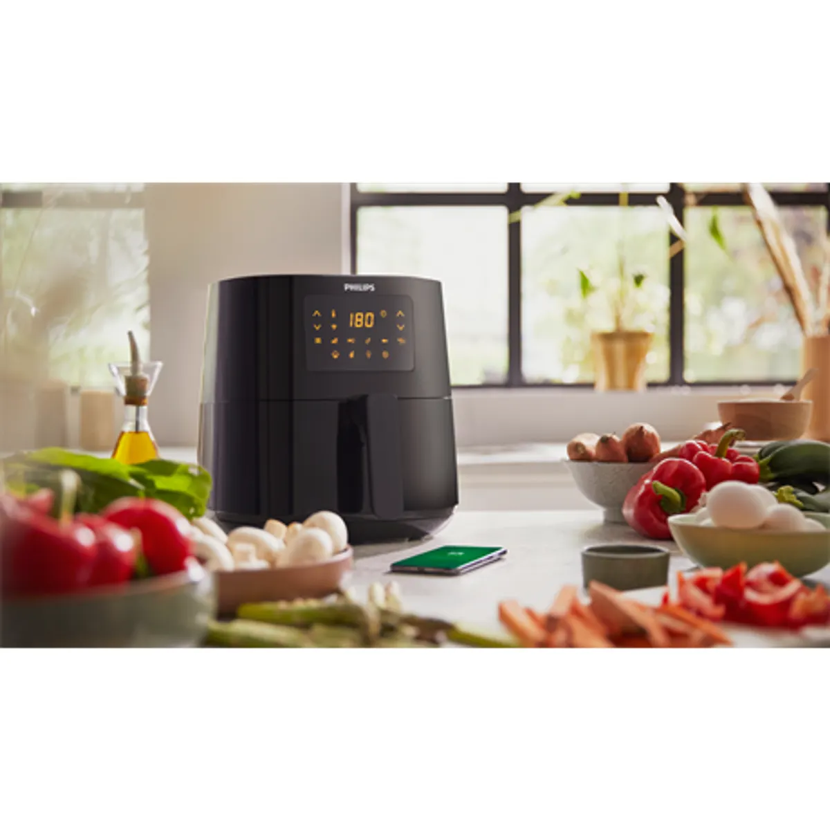 Philips HD9255/30 Airfryer 5000 Series fehér 4,1 L 1400 W 12 az 1-ben RapidAir Twin TurboStar LED kijelző automatikus kikapcsolás #3