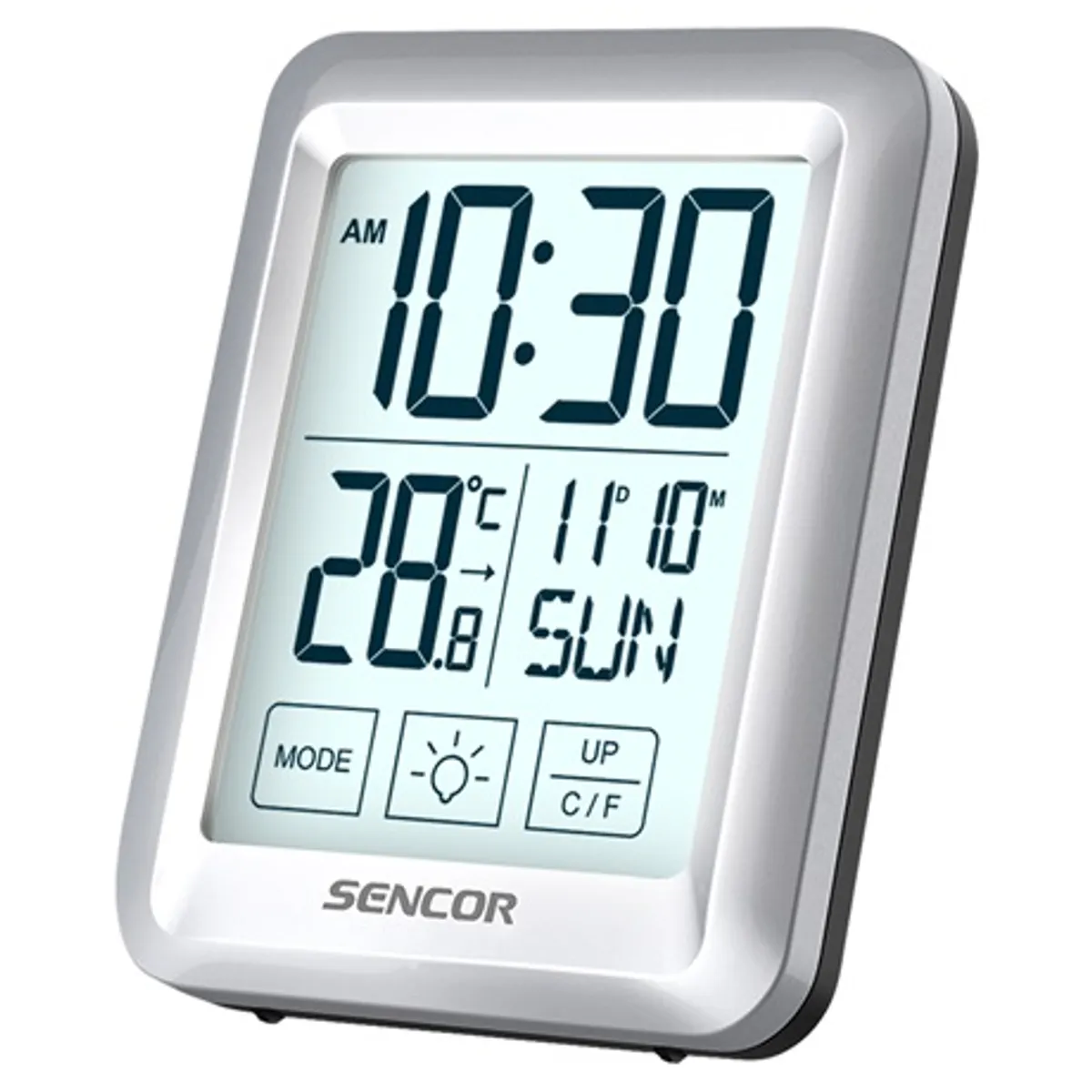 Sencor SWS1918 Hőmérő ébresztőórával belső hőmérséklet mérés 12-24 órás formátum lcd kijelző idő dátum tápellátás 2x AAA #1