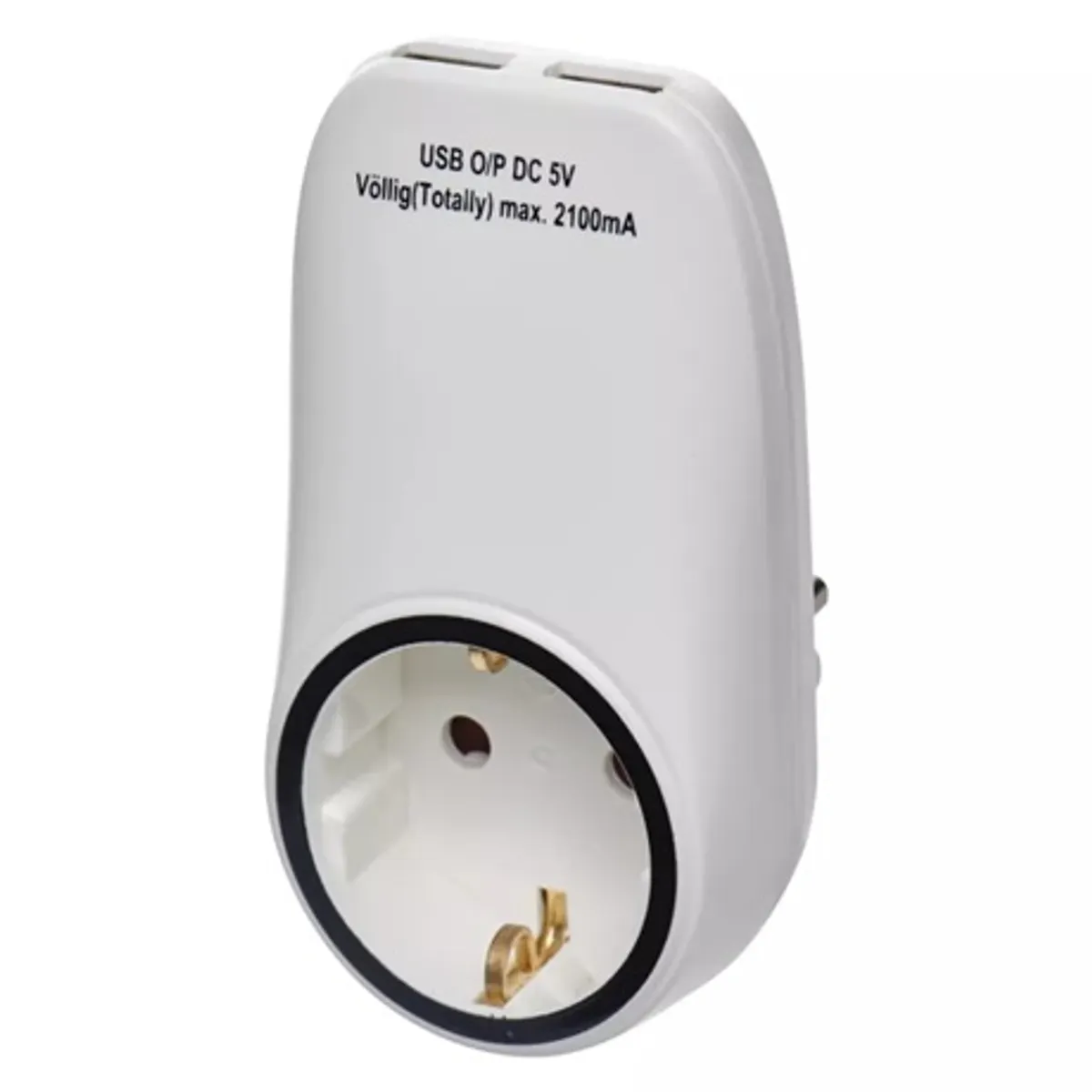 Emos P0072 fehér aljzat elosztó schuko 1 aljzat és 2 usb, gyerekzár, ip20, műanyag, 3680 w #4