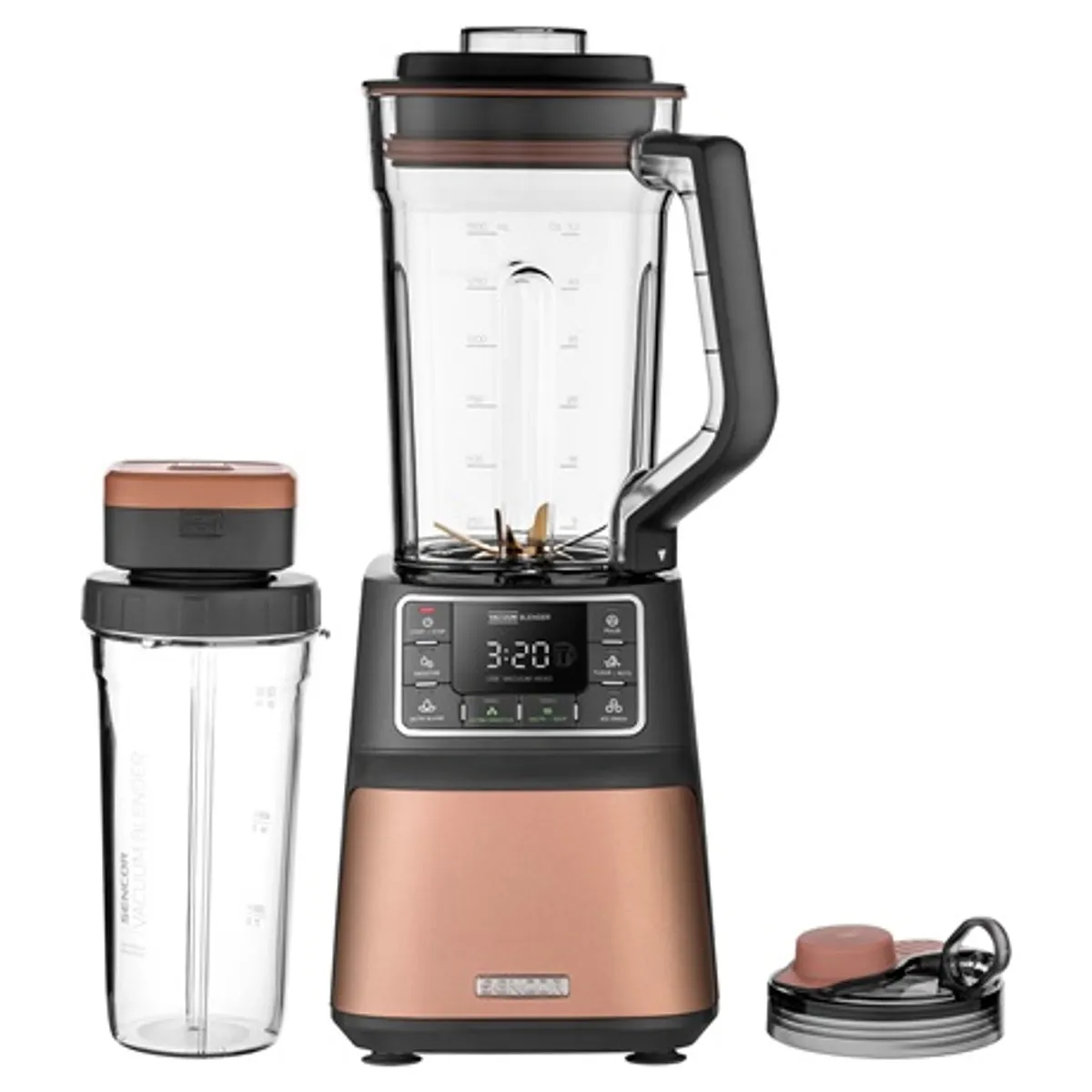 Sencor SBU 7676GD TURMIXGÉP vákuumos mixelés 1500 W 28 000 rpm 1,5 L mixelő edény 0,7 L tároló edény 8 kés titán bevonattal #2
