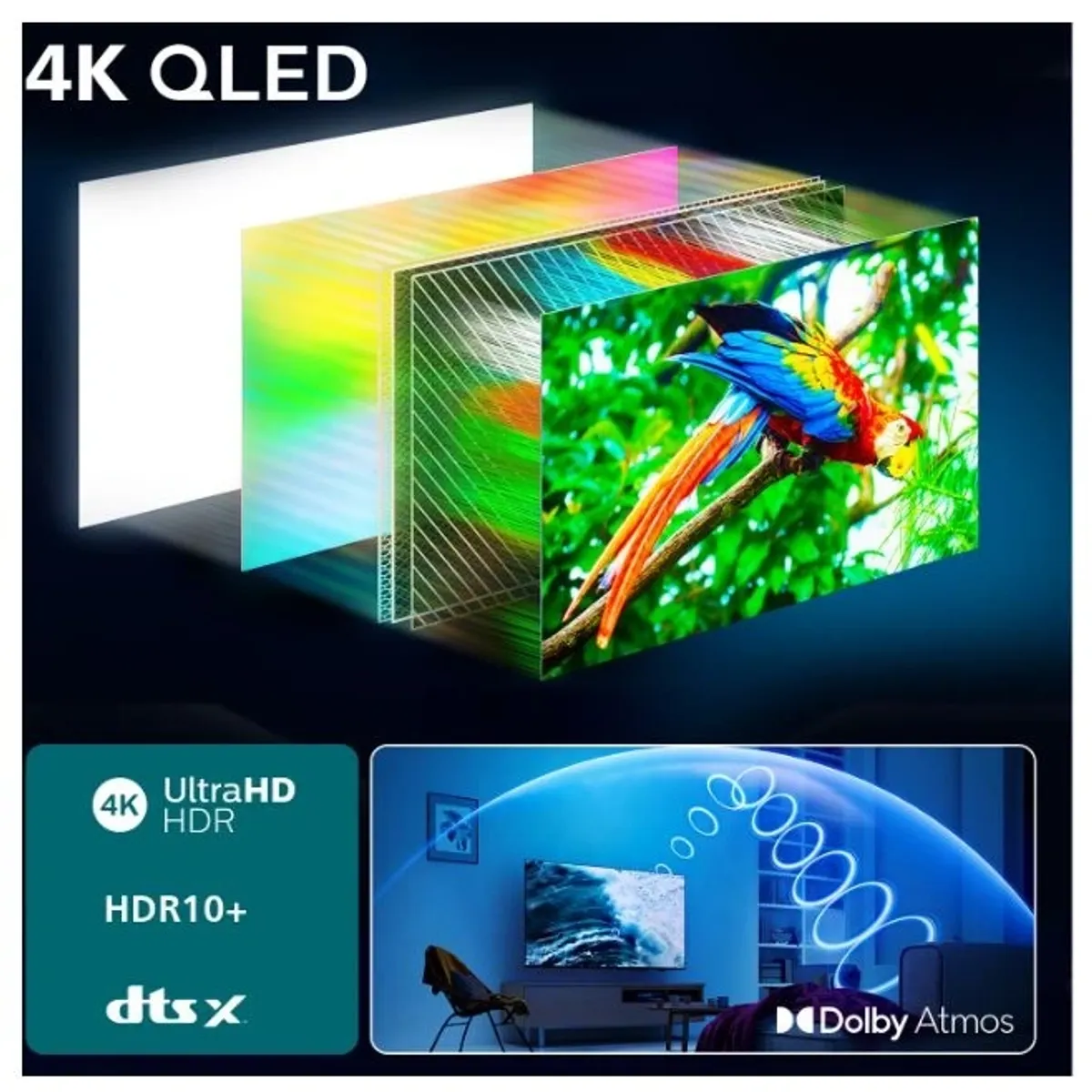 Philips 65PUS7810/12 4K qled okos tv hdr10+ Dolby Atmos vrr hdmi 2.1 #2