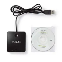 Nedis CRDRU2SM1BK Kártyaolvasó USB 2.0 intelligens ID-1 fekete #2