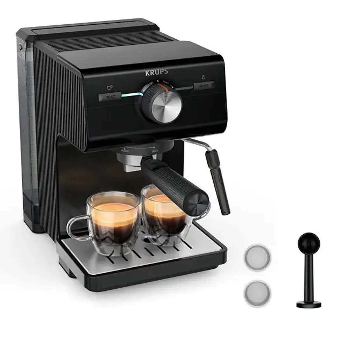 Krups XP381810 karos eszpresszógép 15 bar gőzfúvóka 2 literes víztartály #1