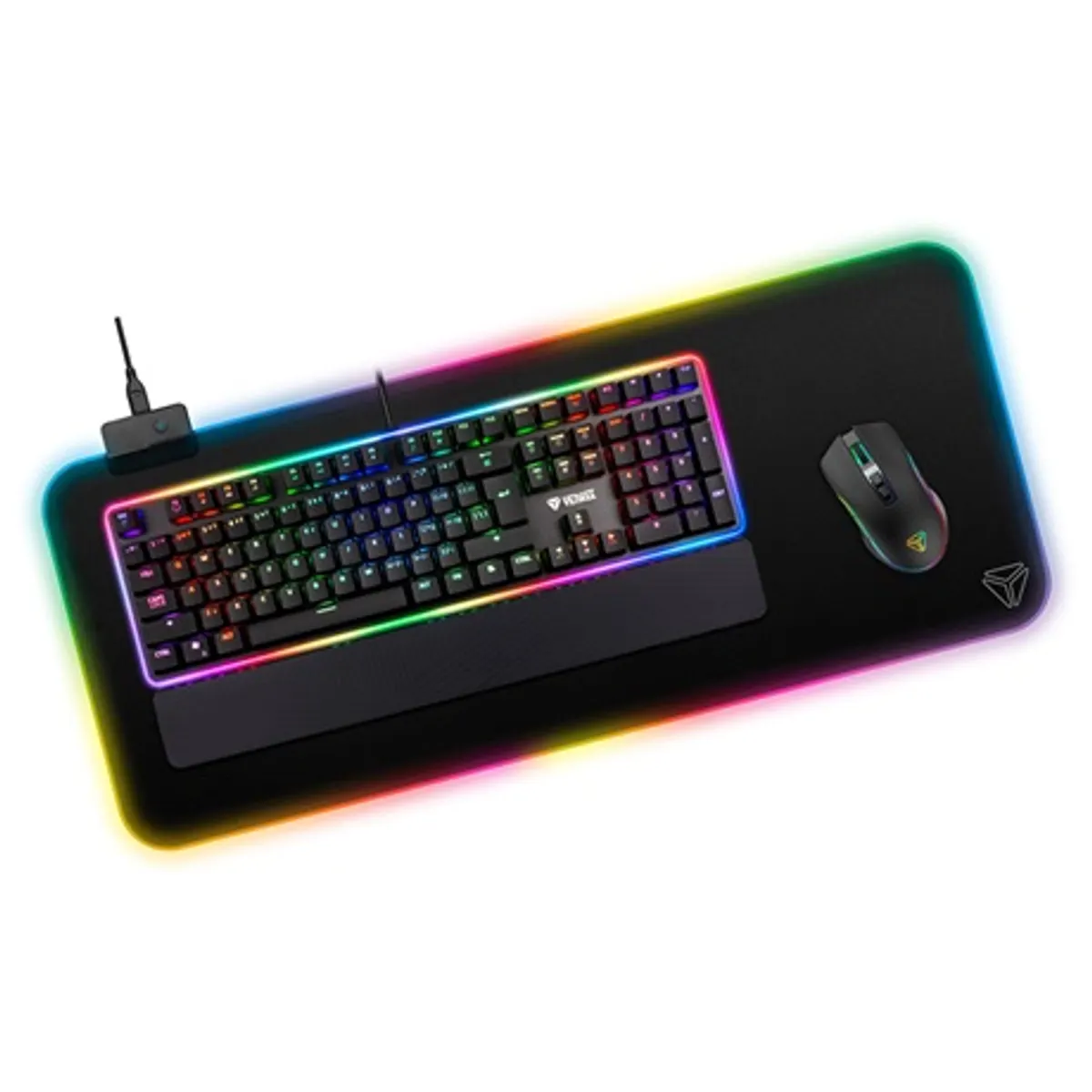 Yenkee YPM 3006 egérpad Warp RGB háttérvilágítás 13 mód 930x350x3 mm csúszásmentes gumialap vízálló felület micro USB 1.8 m #2