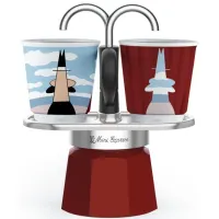 Bialetti 1406-MR Mini Express kávéfőző szett 2 adag piros alumínium
