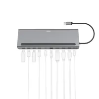 Hama 00200100 usb-c 10in1 dokkoló adapter 4x usb-a 2x hdmi dp lan pd 100w #2