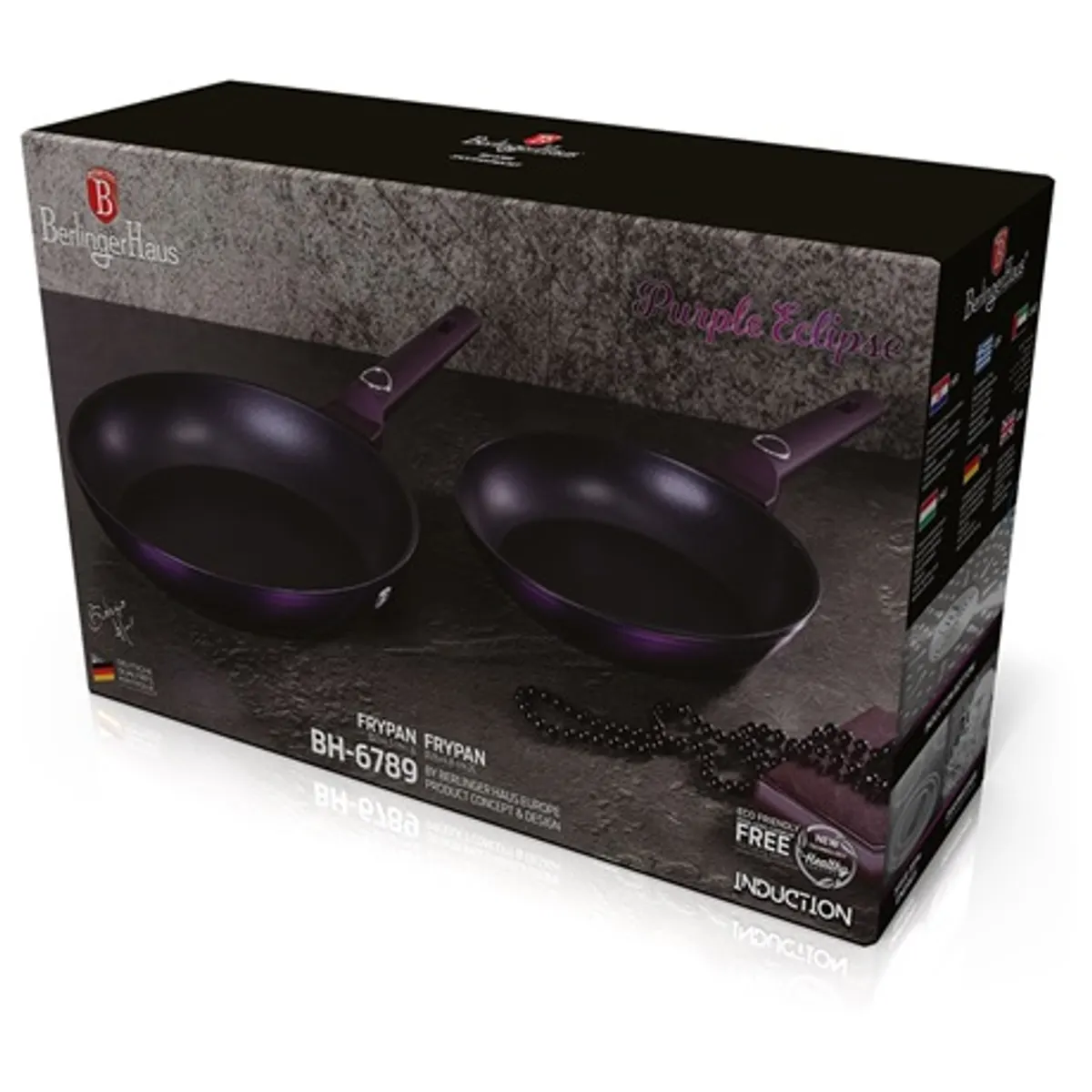 Berlinger Haus BH/6789 Purple Eclipse serpenyő szett 2 részes 22 cm 1,3 l és 26 cm 2,0 l 3 rétegű titán bevonat indukciós talp #2