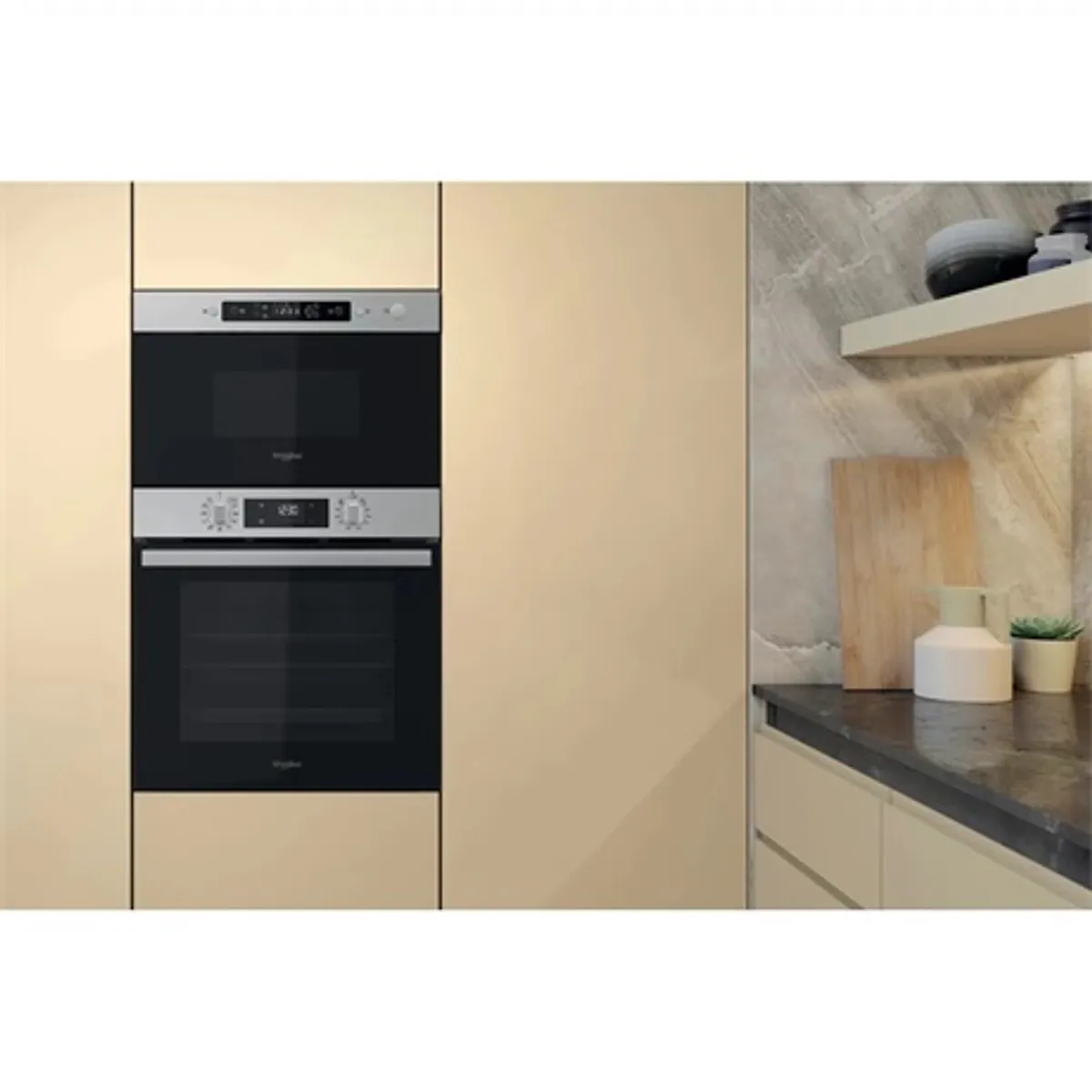 Whirlpool MBNA910X beépíthető mikrohullámú sütő 22L 750W gőz funkció oldalnyíló üvegajtó ajtónyitás JET Start JET Defrost gyermekzár kijelző #5