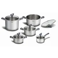 Tefal G712SA55 Daily Cook edénykészlet 10 részes rozsdamentes acél indukciós kompatibilis 16-24 cm