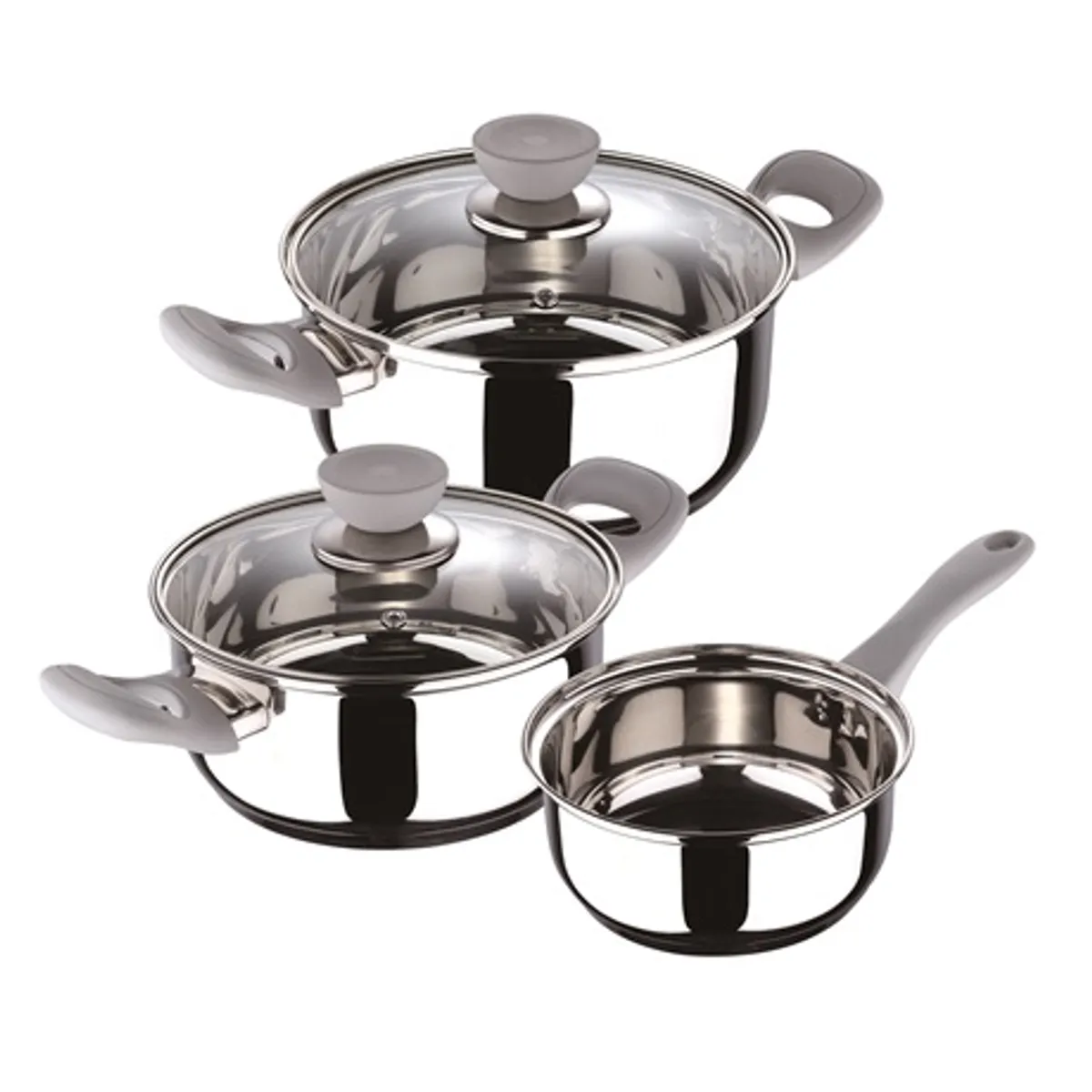 Bergner SG-8045 edénykészlet 5 részes indukciós rozsdamentes acél belső mérőskála #1