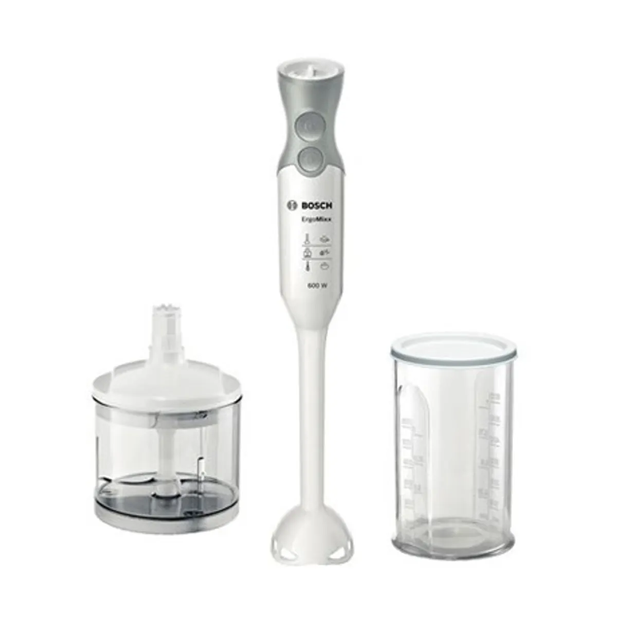 Bosch MSM66020 botmixer szett fehér 600 W 12 sebességfokozat turbo anti-splash 4-szárnyú kés #1