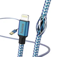 Hama 00201553 Lightning adatkábel Reflective 1,5 m kék #2
