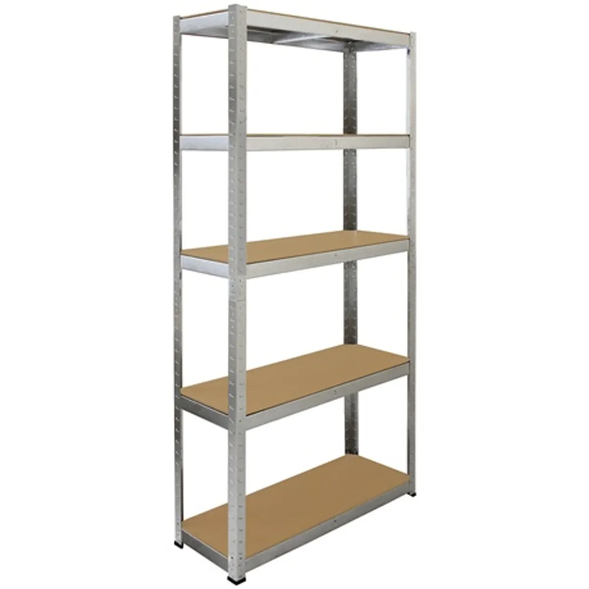 FIELDMANN FDR 1800 álló polc 90 x 40 x 180 cm 5 polcszint 0,7 mm galvanizált acél váz MDF 5 mm max terhelés 175 kg polcon #1