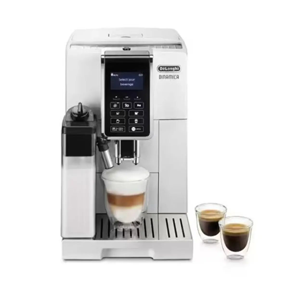 Delonghi ECAM350.55.W Dinamica LatteCrema rendszer, személyre szabható italok, csészetartó, kávébab tartály 300 g, LCD kijelző, 15 bar #1