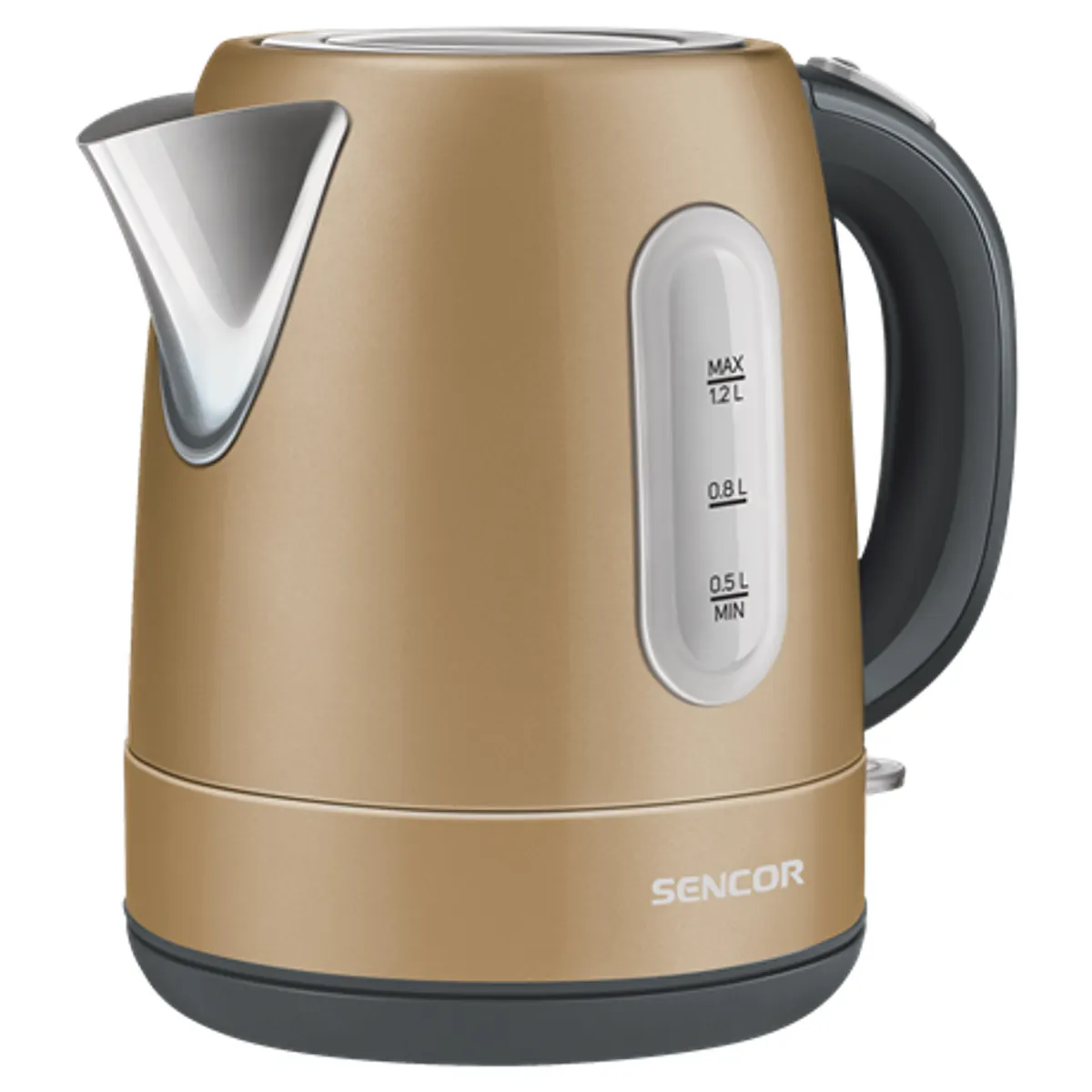 Sencor SWK1227CH Vízforraló 1,2 l 2150 W 360° STRIX rozsdamentes acél rejtett fűtőspirál kivehető szűrő vízszint jelző biztonsági fedélzár #1