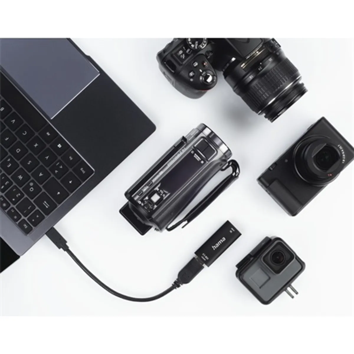 Hama 00074257 HDMI-USB digitizáló adapter 4K bemenet 1080p60 kimenet USB-A USB-C Thunderbolt kompatibilis OBS #3