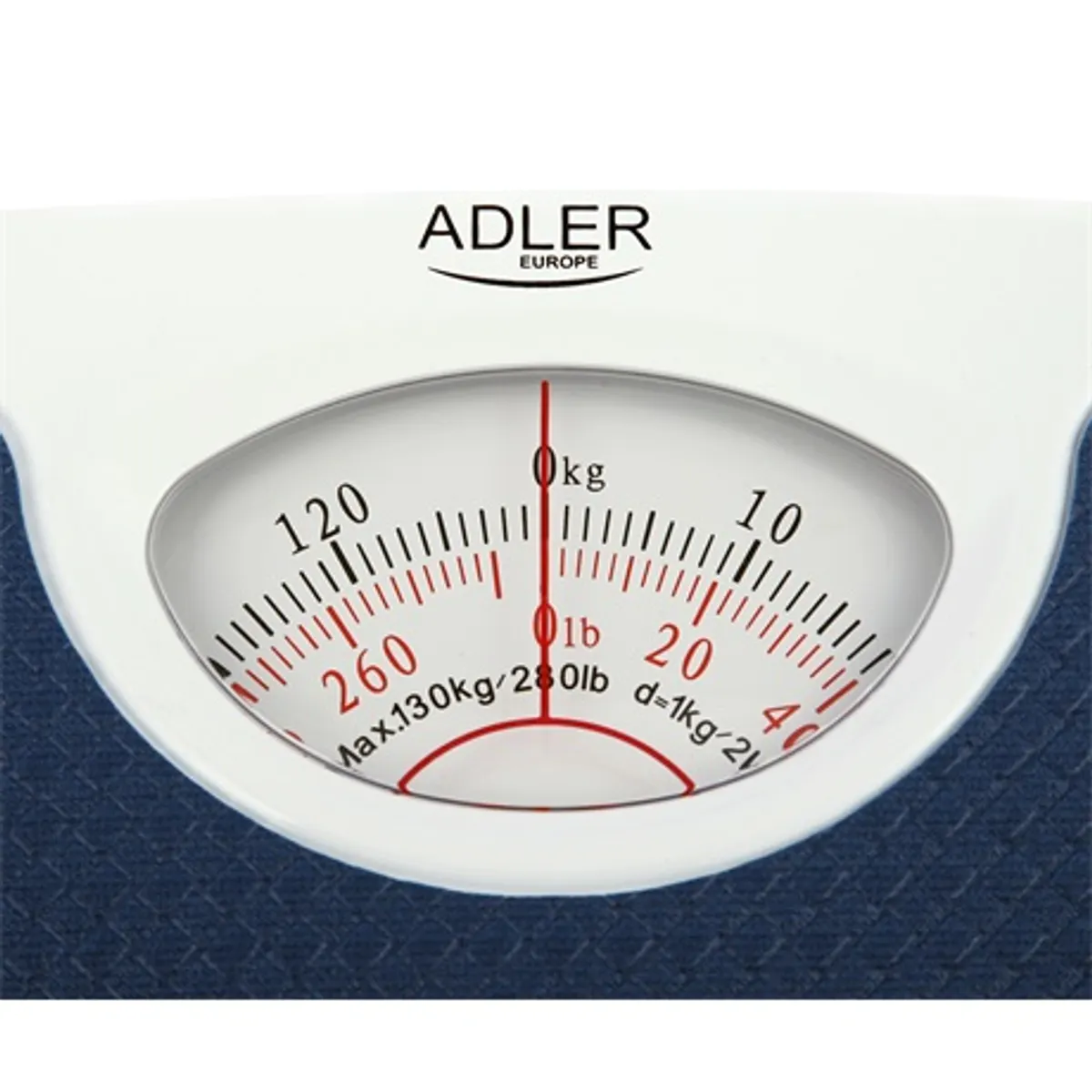 Adler AD8151B mechanikus személymérleg 130 kg 1000 g csúszásmentes felület kék #3