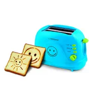 Esperanza EKT003B Smiley kenyérpirító 2-szeletes 750 W 7 fokos időzítő automatikus felbukkanó központosítás morzsatálca hőszigetelt burkolat #1