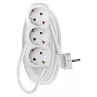 Emos P0322 hálózati elosztó 3 aljzat 2 m fehér 1 mm2 Schuko #1