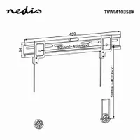 Nedis TVWM1035BK rögzített fali TV-tartókonzol 26-42" VESA 200x100-400x400 #3