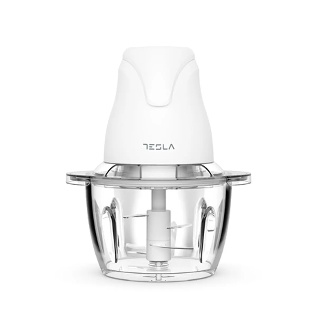 Tesla FC302W elektromos aprító 400W 1 literes üvegtál 4 penge fehér egyérintéses működés biztonsági kapcsoló #3